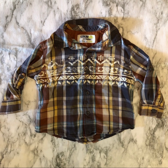 Genuine Kids by OshKosh 18M plaid Flannel - Picture 8 of 8